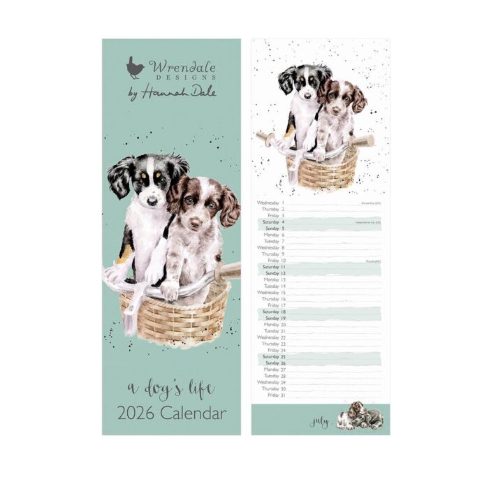 Wrendale Designs A Dog's Life Slim Calendar 2026